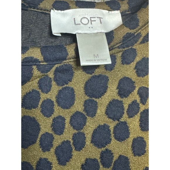 Ann Taylor Loft Women’s Jacquard Leopard Print Fall Classic Brown Medium‎ Dress - Picture 6 of 7